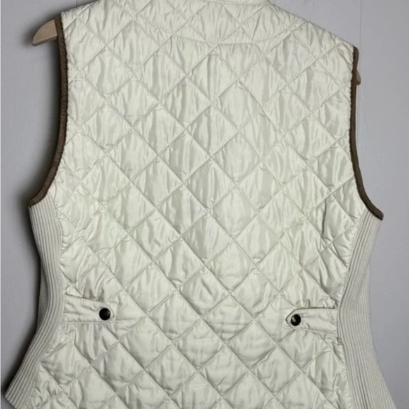 Polo by Ralph Lauren Women's Cream Quilted Vest with Crest vintage - Picture 8 of 11